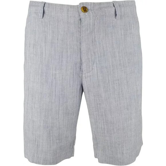 Tommy Bahama Men's Small Chambray Blue Harbor Herringbone Linen Blend Shorts - Picture 4 of 6